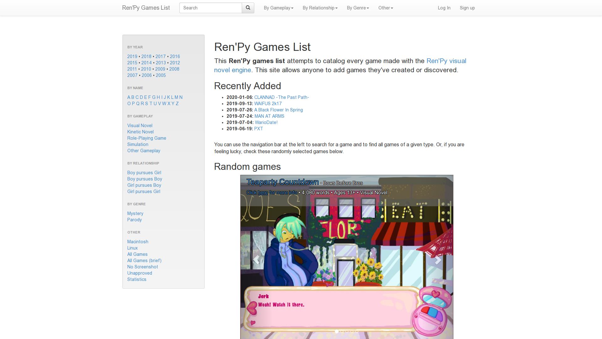 Renpy Games List